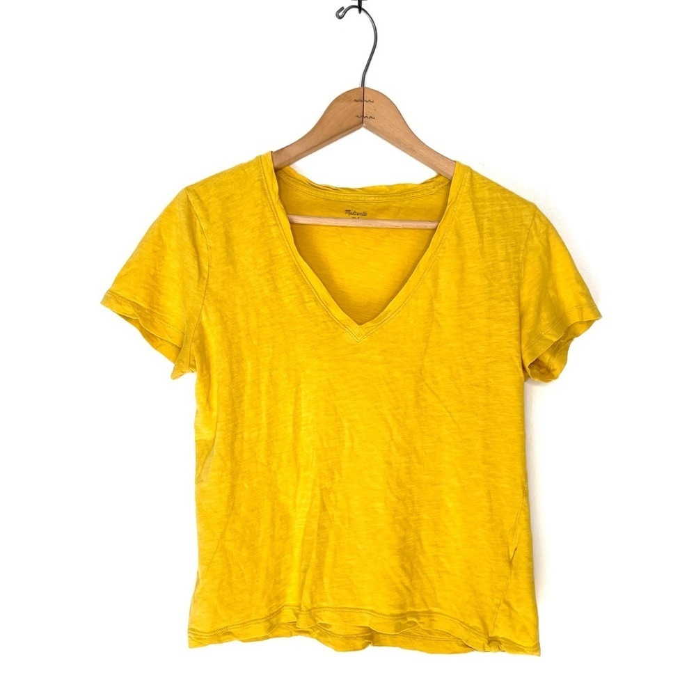 Madewell | Yellow V-neck Tee